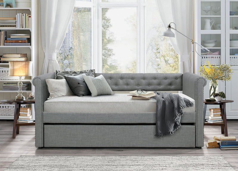 Edmund Gray Twin Daybed with Trundle - Gate FurnitureDaybed