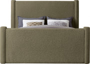 Elias Boucle Fabric Full Bed Olive - B1299Olive-F