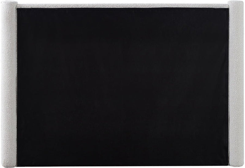 Elias Boucle Fabric Queen Bed Cream - Gate FurnitureQueen Bed