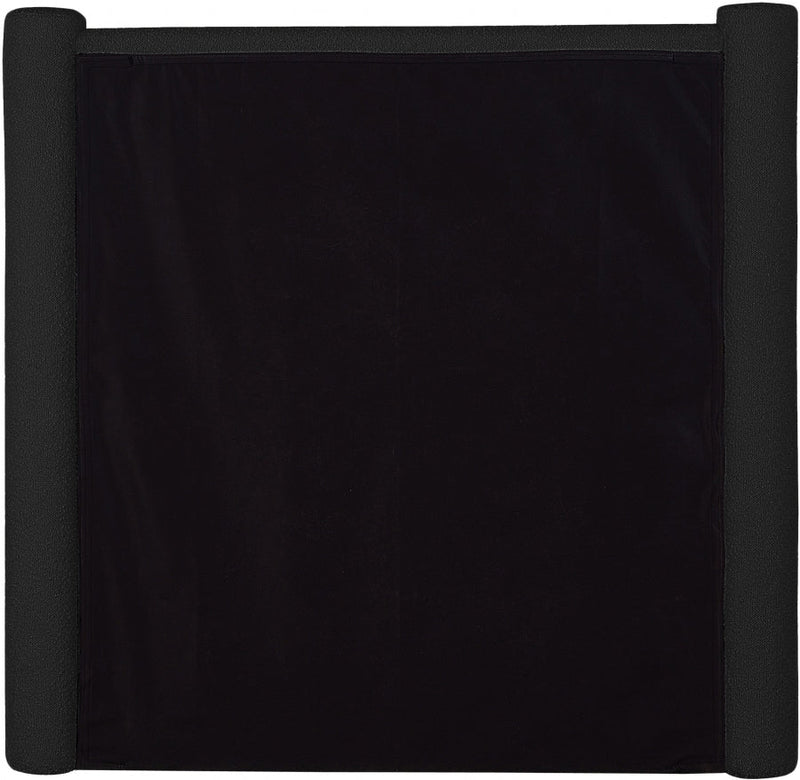 Elias Boucle Fabric Twin Bed Black - Gate FurnitureTwin Bed