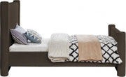 Elias Boucle Fabric Twin Bed Brown - Gate FurnitureTwin Bed