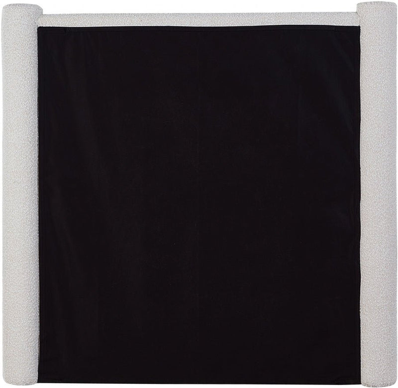 Elias Boucle Fabric Twin Bed Cream - Gate FurnitureTwin Bed