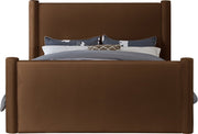 Elias Velvet King Bed Saddle - Gate FurnitureKing Bed