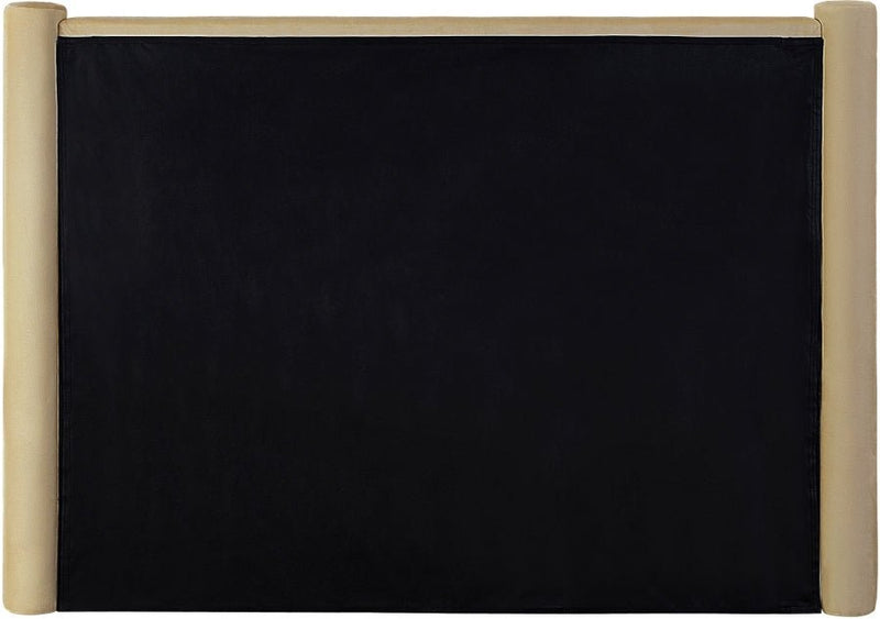 Elias Velvet Queen Bed Camel - Gate FurnitureQueen Bed