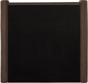 Elias Velvet Twin Bed Brown - Gate FurnitureTwin Bed