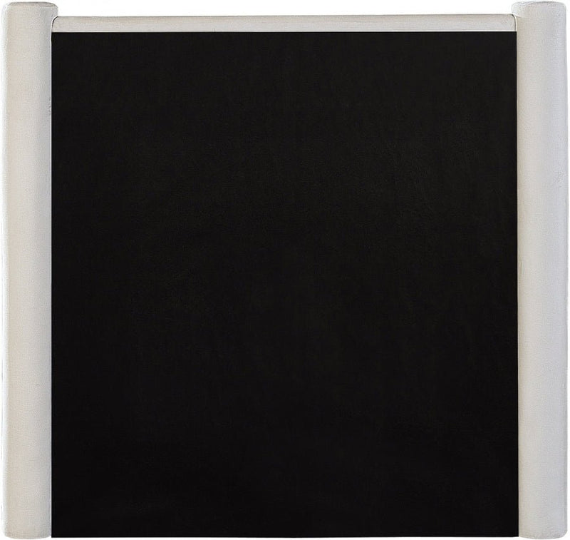 Elias Velvet Twin Bed Cream - Gate FurnitureTwin Bed