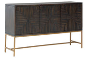 Elinmore Brown/Gold Finish Accent Cabinet - Gate FurnitureCabinet