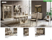 Elite Dining Ivory With Ambra “Rombi” Chairs Set - Gate FurnitureDining Room Set