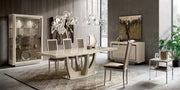 Elite Dining Ivory With Ambra “Rombi” Chairs Set - Gate FurnitureDining Room Set