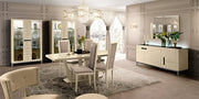 Elite Dining Ivory With Ambra “Rombi” Chairs Set - Gate FurnitureDining Room Set