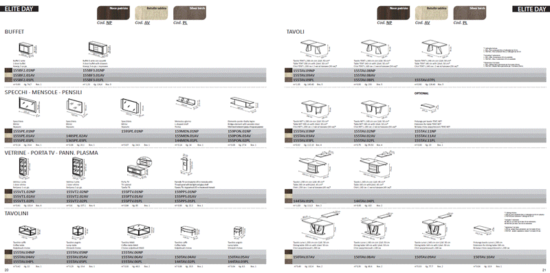 Elite Dining Room Brown  Silver Birch Set - Gate Furniture
