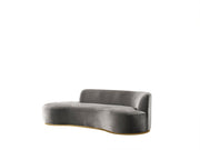 Ella Gray Velvet Chaise Lounge - ELLAGRAY-CH