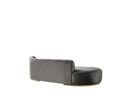 Ella Gray Velvet Chaise Lounge - ELLAGRAY-CH