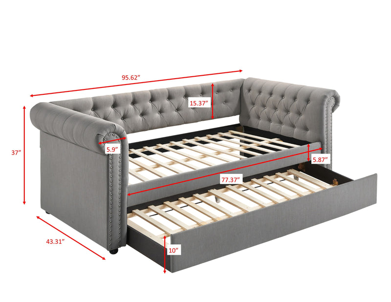 Ellie Gray Twin Daybed - Gate FurnitureDaybed