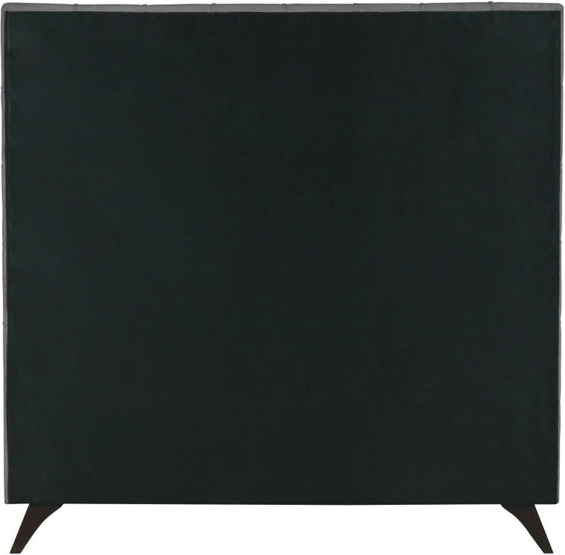 Elly Velvet Full Bed Grey - EllyGrey-F