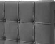 Elly Velvet Full Bed Grey - EllyGrey-F