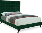 Elly Velvet King Bed Green - Gate FurnitureKing Bed