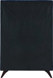 Elly Velvet Twin Bed Blue - Gate FurnitureTwin Bed