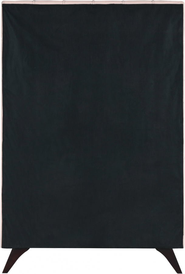 Elly Velvet Twin Bed Pink - Gate FurnitureTwin Bed