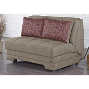 Elpaso 51 in. Convertible Pull Out Loveseat in Brown - Gate FurnitureLoveseat