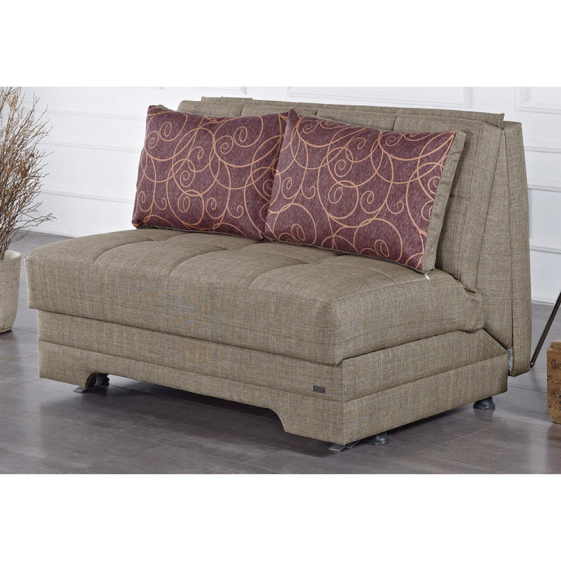 Elpaso 51 in. Convertible Pull Out Loveseat in Brown - Gate FurnitureLoveseat