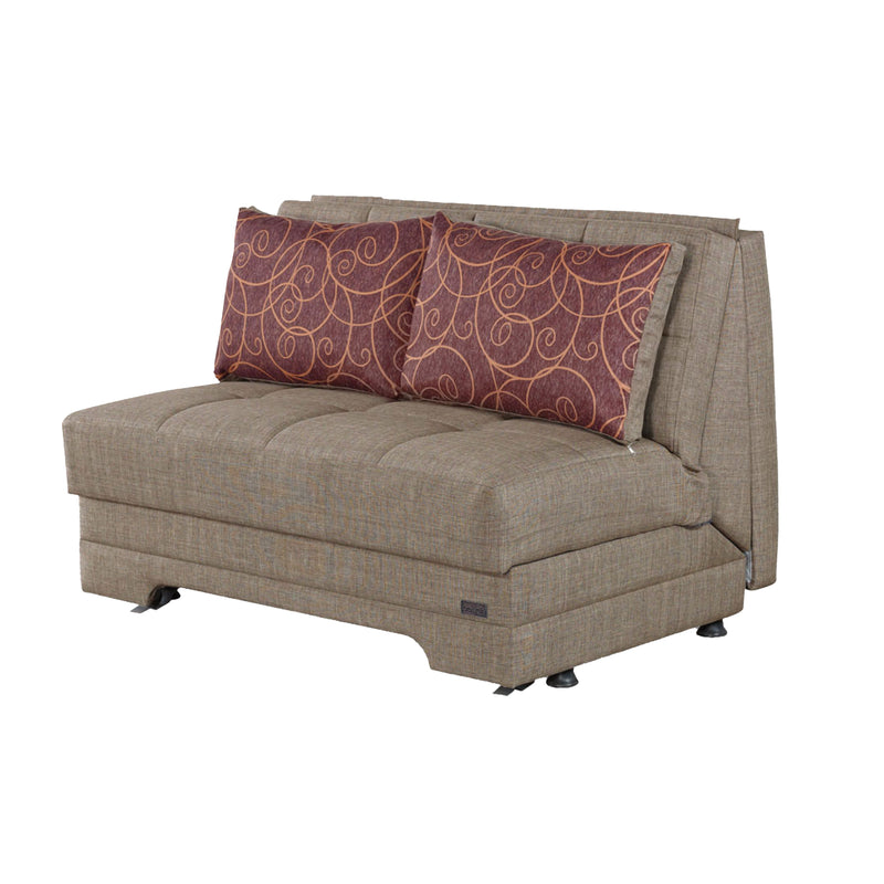 Elpaso 51 in. Convertible Pull Out Loveseat in Brown - Gate FurnitureLoveseat