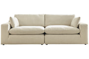 Elyza Linen 2 - Piece Sectional - Gate FurnitureLoveseat