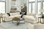 Elyza Linen 5 - Piece RAF Chaise Sectional - Gate FurnitureSectional