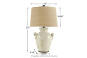 Emelda Cream Table Lamp - Gate FurnitureTable Lamp