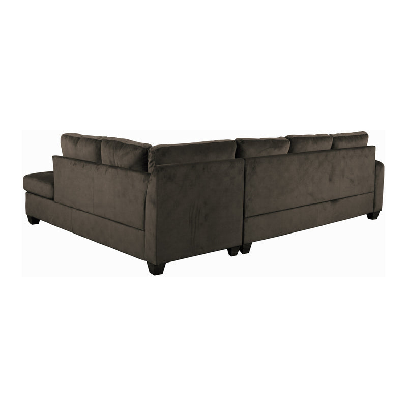 Emilio Chocolate Reversible Sectional - Gate FurnitureSectional