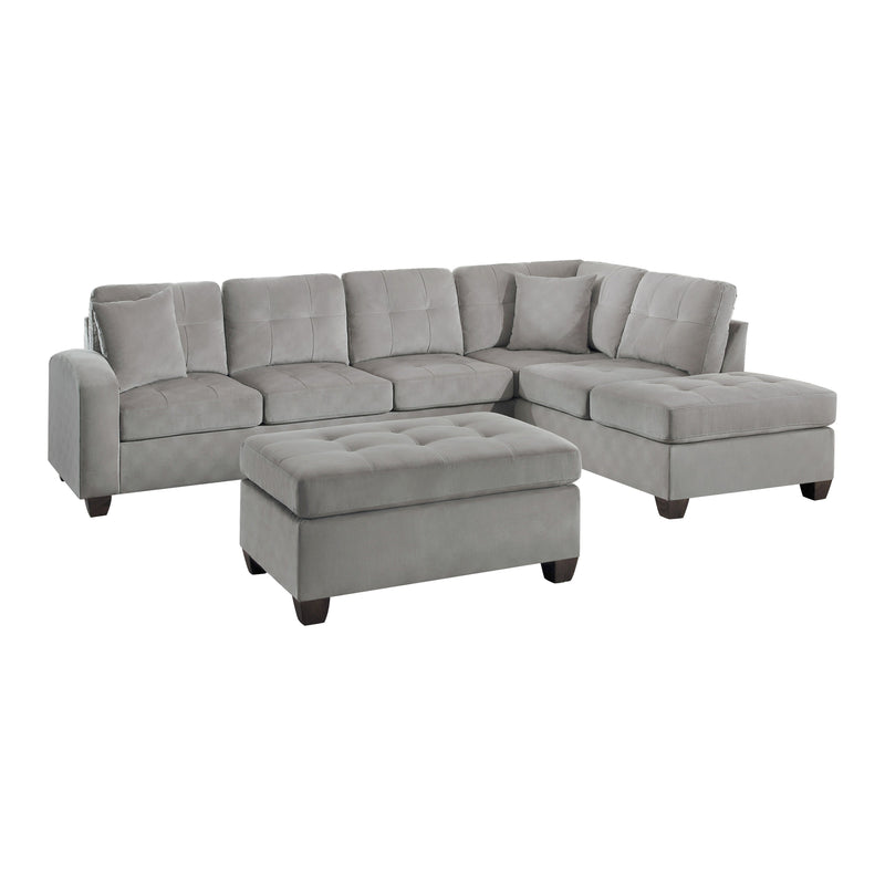 Emilio Taupe Reversible Sectional - Gate FurnitureSectional