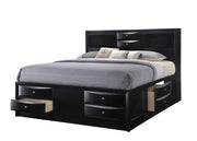 Emily Black King Storage Platform Bed - Gate FurnitureKing Bed