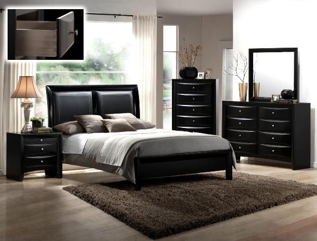 Emily Black Panel Bedroom Set - Gate FurnitureBedroom Set