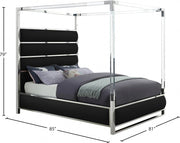 Encore Vegan Leather King Bed (4 Boxes) Black - Gate FurnitureKing Bed