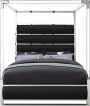Encore Vegan Leather King Bed (4 Boxes) Black - Gate FurnitureKing Bed