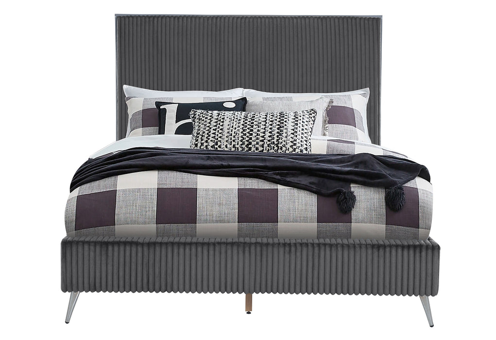 Enzo Dark Grey Queen Bed - ENZO-DARK GREY-QB - Gate Furniture