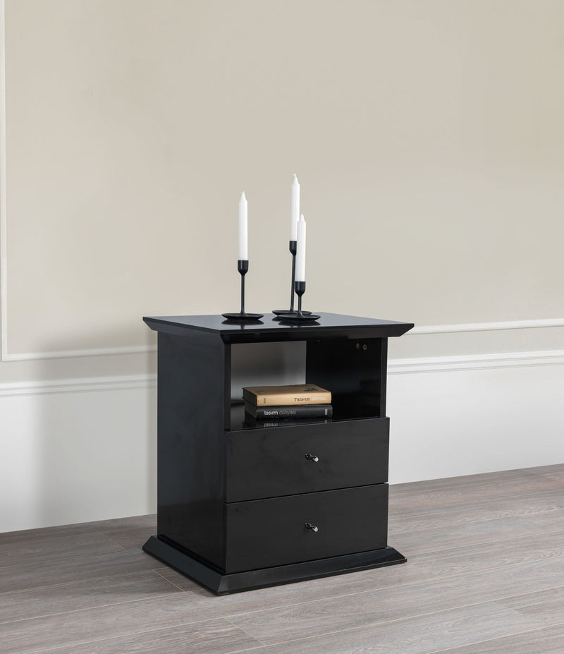 Erika Black 4 pc Queen Bedroom Set - ERIKABEDROOM-4PCQ