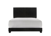 Erin Black Faux Leather Full Bed - Gate FurnitureFull Bed