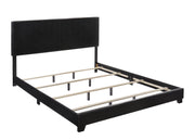 Erin Black Faux Leather King Bed - Gate FurnitureKing Bed