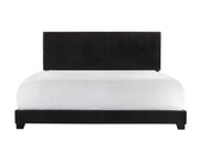 Erin Black Faux Leather King Bed - Gate FurnitureKing Bed