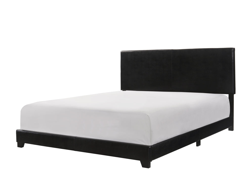 Erin Black Faux Leather Queen Bed - 5271PU-Q - Gate Furniture