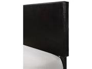 Erin Black Faux Leather Queen Bed - Gate FurnitureQueen Bed