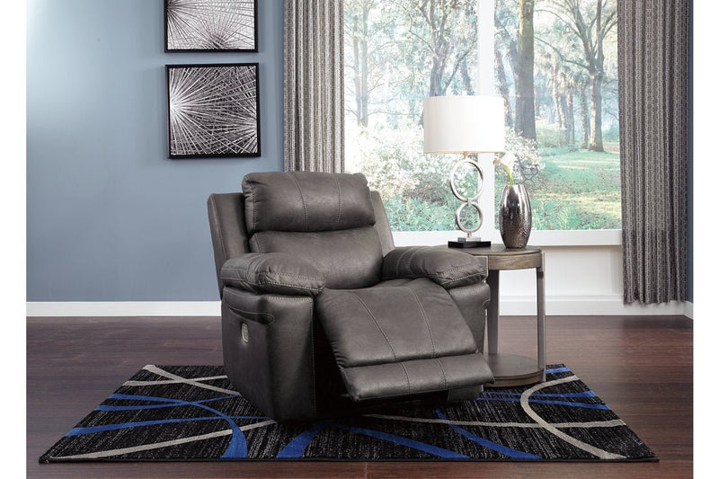 Erlangen Midnight Power Recliner - Gate FurniturePower Recliner