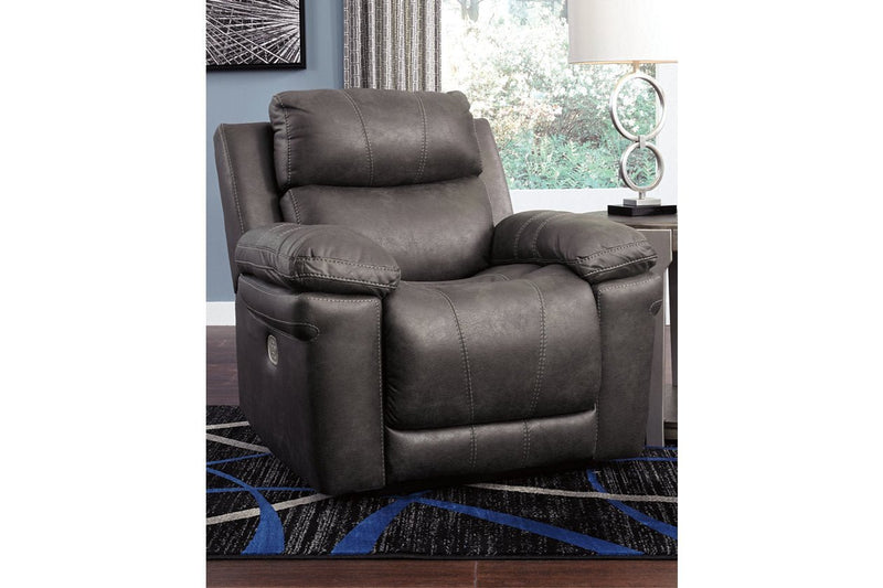 Erlangen Midnight Power Recliner - Gate FurniturePower Recliner