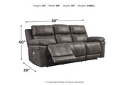 Erlangen Midnight Power Reclining Sofa - Gate FurniturePower Reclining Sofa