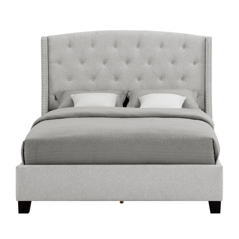 Eva Dove Gray King Upholstered Bed - Gate FurnitureKing Bed