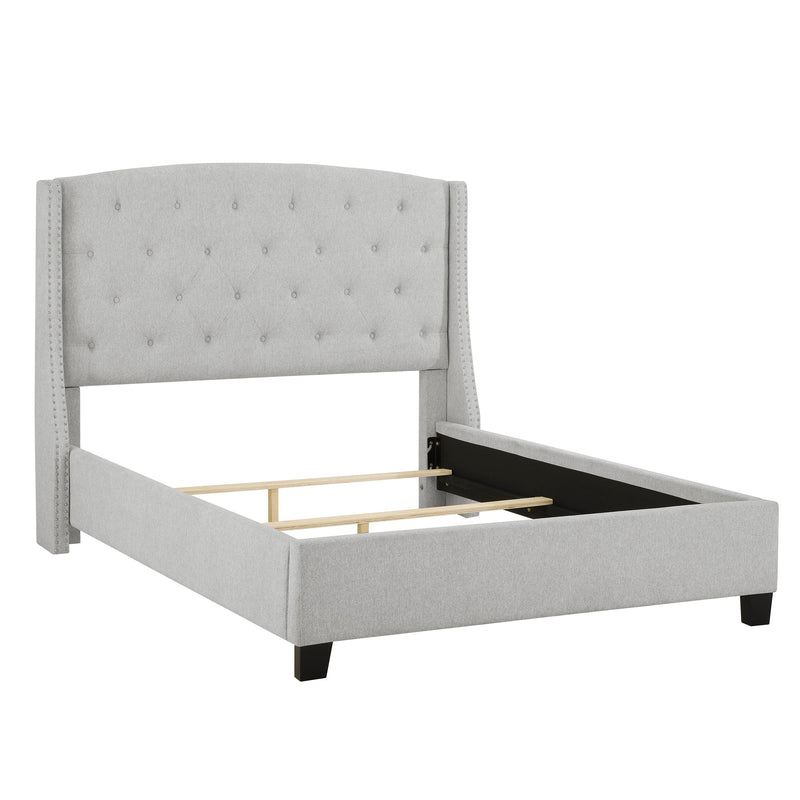 Eva Dove Gray King Upholstered Bed - Gate FurnitureKing Bed