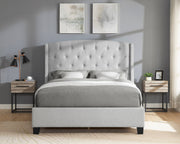 Eva Dove Gray King Upholstered Bed - Gate FurnitureKing Bed