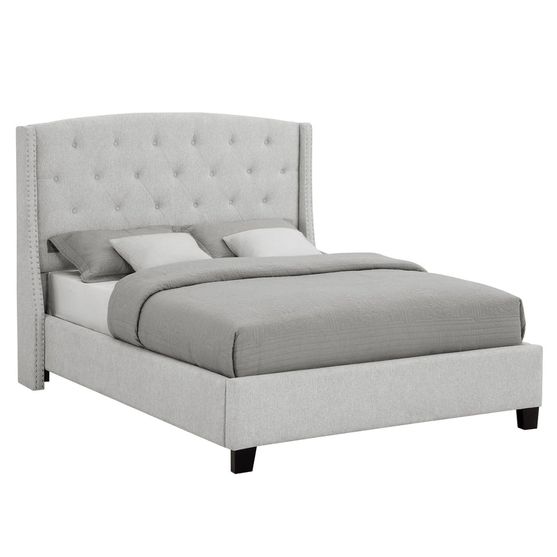Eva Dove Gray Queen Upholstered Bed - Gate FurnitureQueen Bed