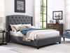 Eva Gray Upholstered King Bed - Gate Furniture